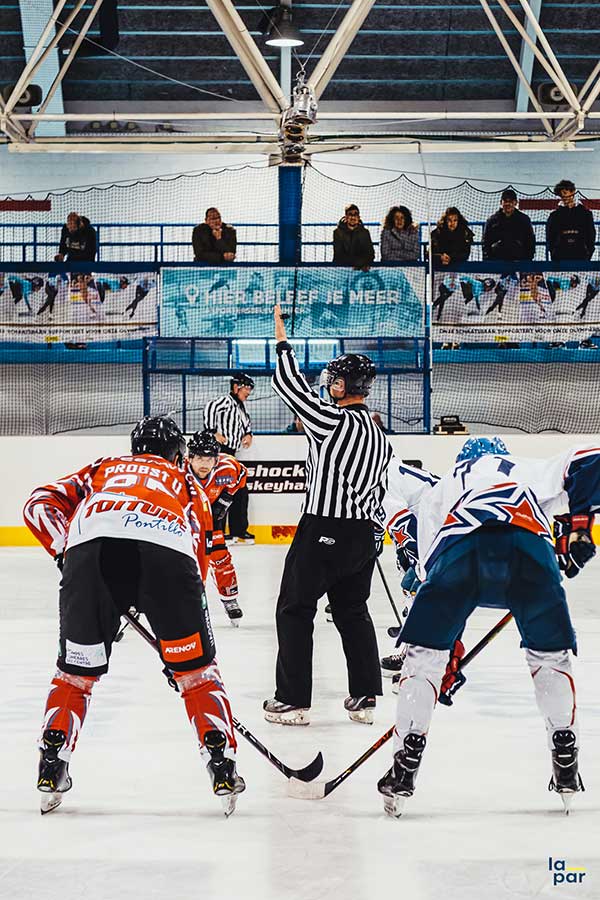 IJshockeywedstrijd bij Haskey Hasselt